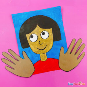 Self Portrait Handprint Craft – Easy Peasy and Fun
