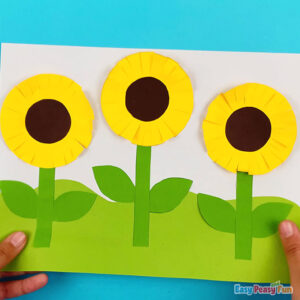 Simple Paper Sunflowers Craft Idea