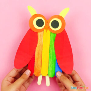 Colorful Craft Stick Owl Tutorial