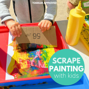 Scrape Painting with Kids – Toddler Approved