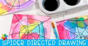 Spider Directed Drawing Preschool Activity