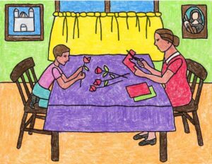 Carmen Lomas Garza Mi Familia Drawing Lesson Plan for Kids Grades 3-5